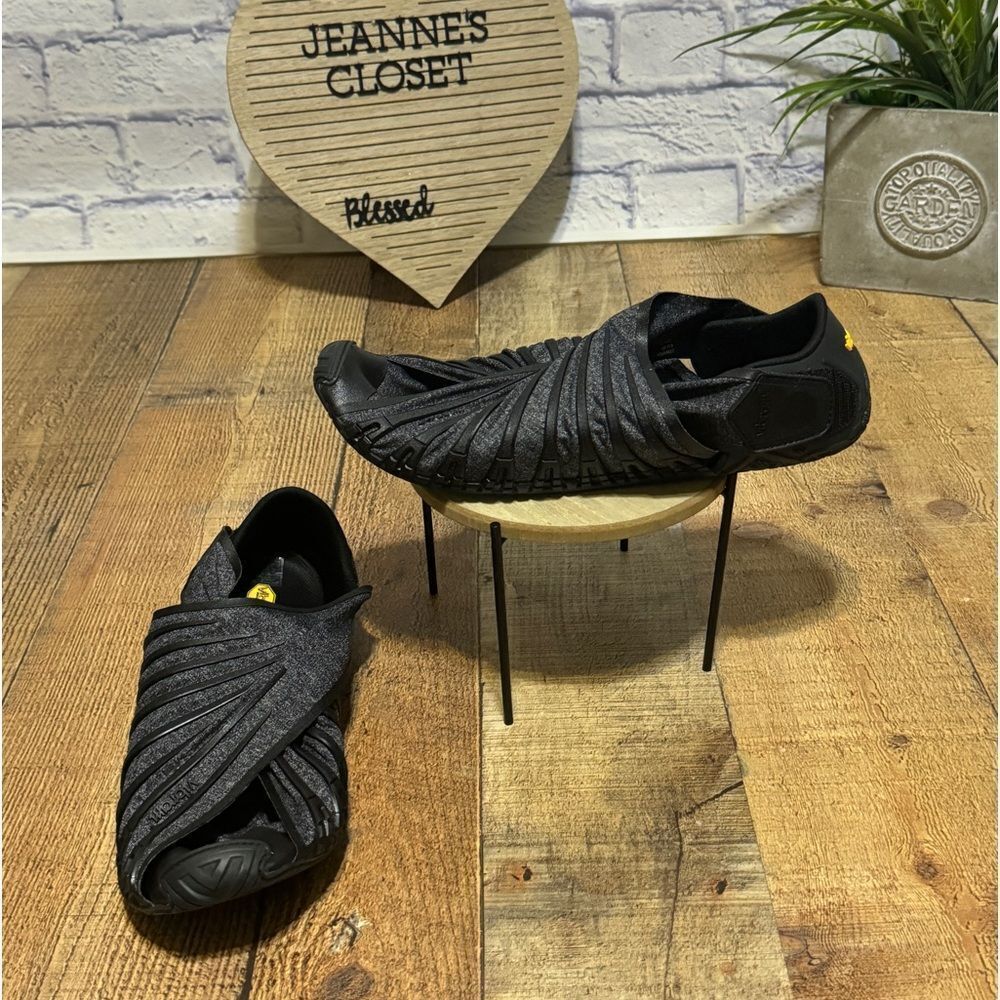 Vibram Men's Furoshiki Knit High Shoes Black Size